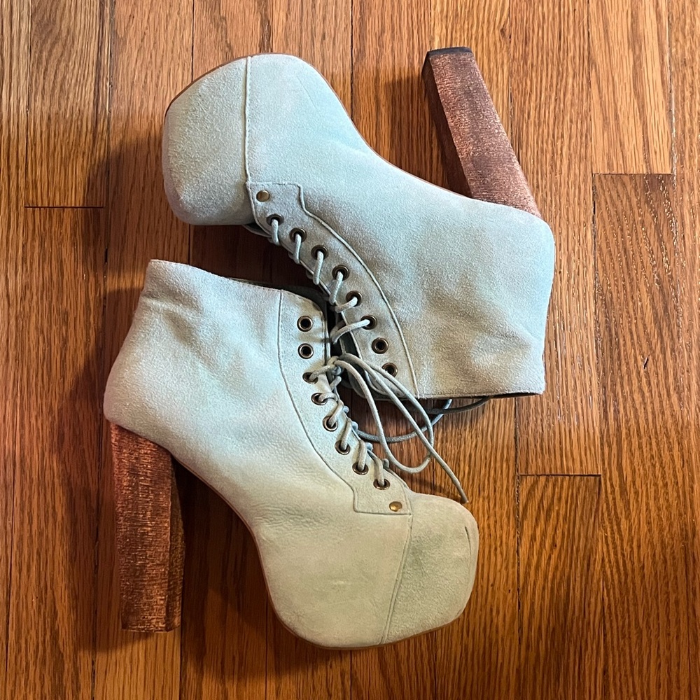 Jeffrey Campbell Mint Green Platform Ankle Boots